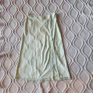 Divided/ H&M Pastel Mint Green Midi Slip Skirt Size 10